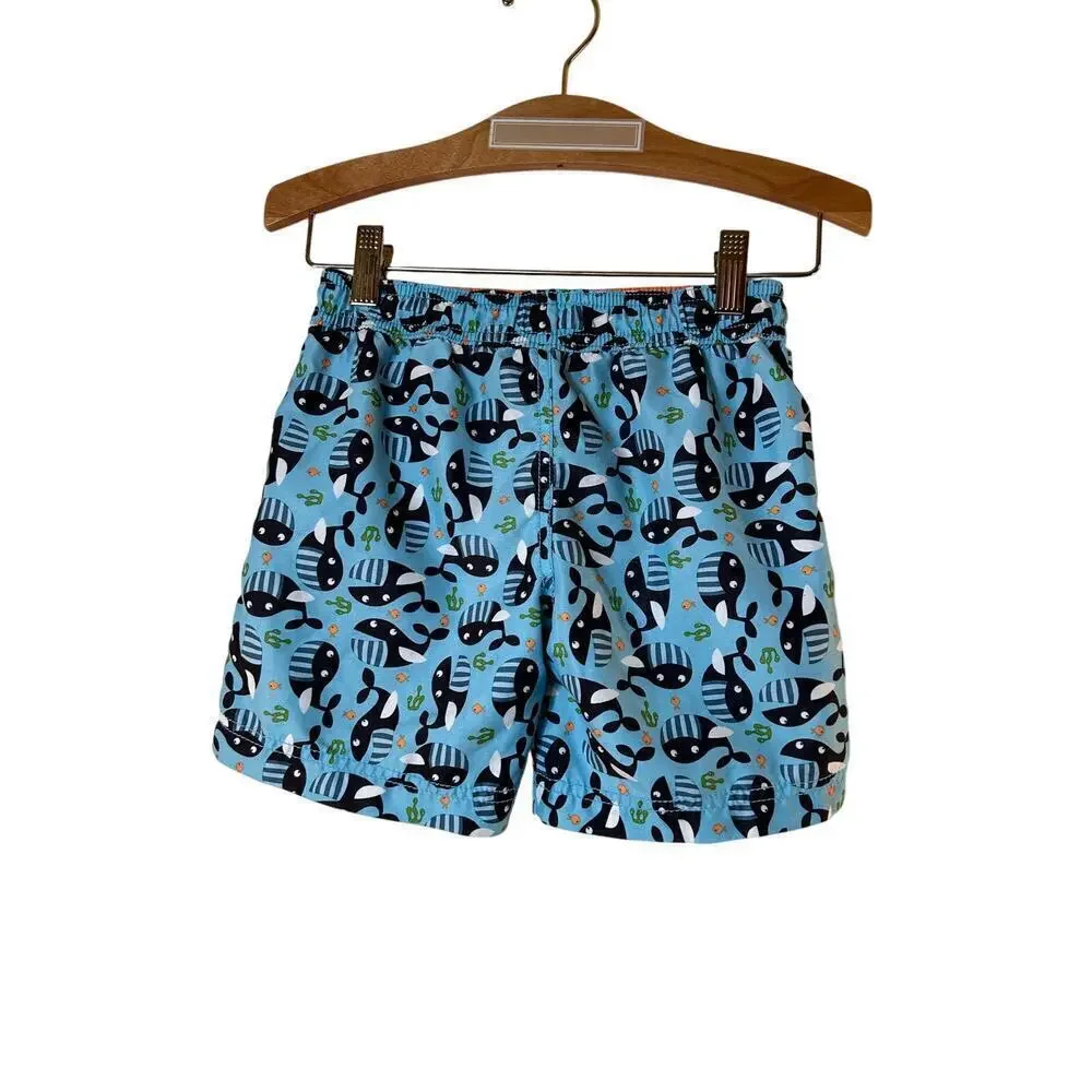 KIKO & MAX Boy’s Whale Printed Swim Trunks / Size: 4T